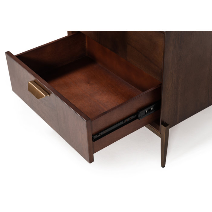 Mercury Row® Gerrity Solid + Manufactured Wood Nightstand & Reviews